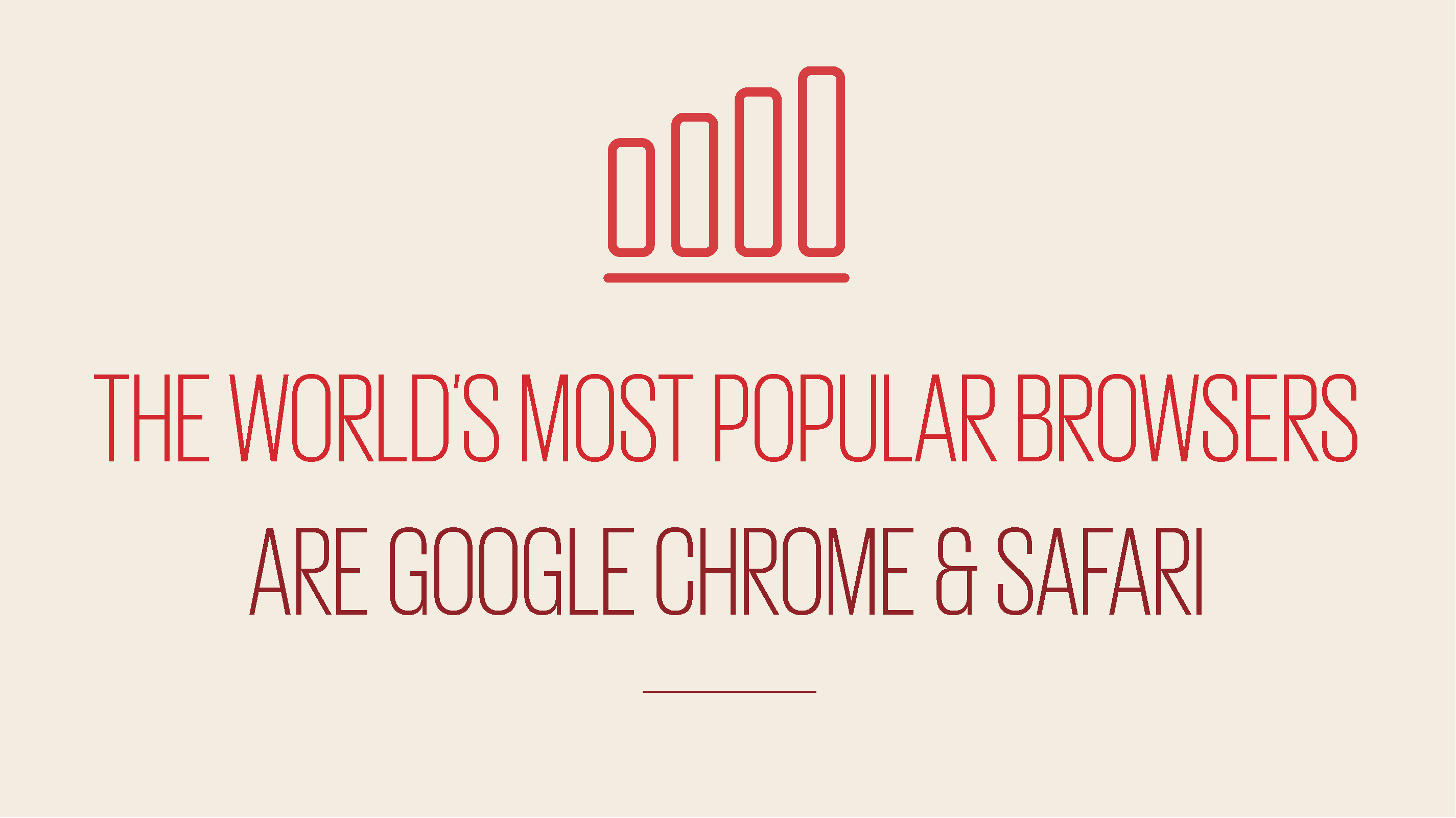 An image showing text reading the world's most popular browsers are google chrome and safari