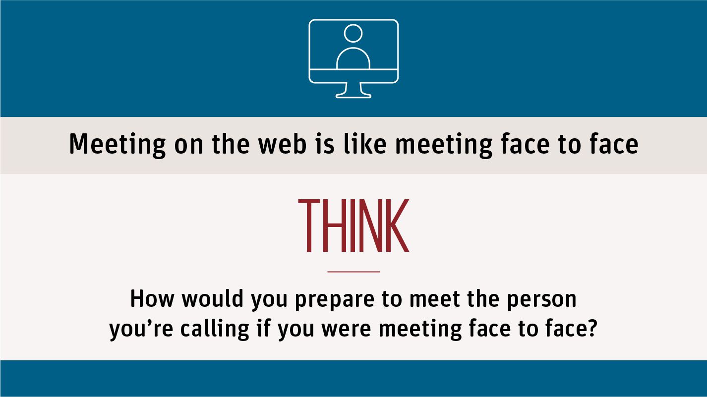 An image showing text reading meeting on the web is like meeting face to face 